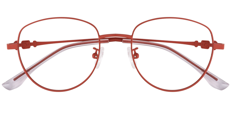 Geometric Reading Glasses red