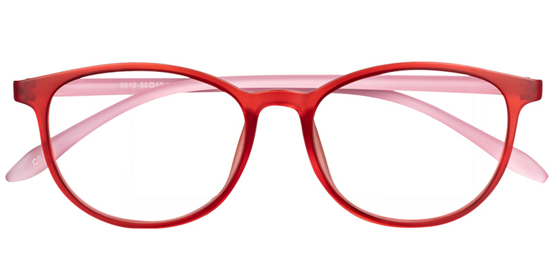 Square Reading Glasses red