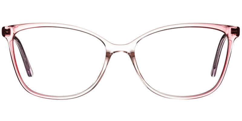 Acetate Square Reading Glasses translucent-pink