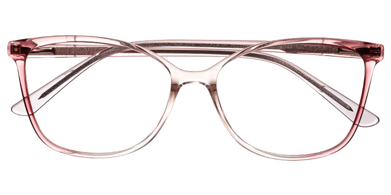 Acetate Square Reading Glasses translucent-pink