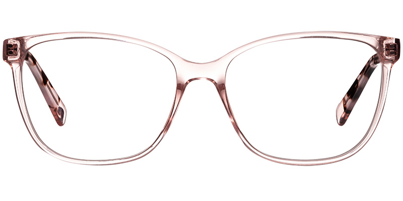 Acetate Square Reading Glasses translucent-pink