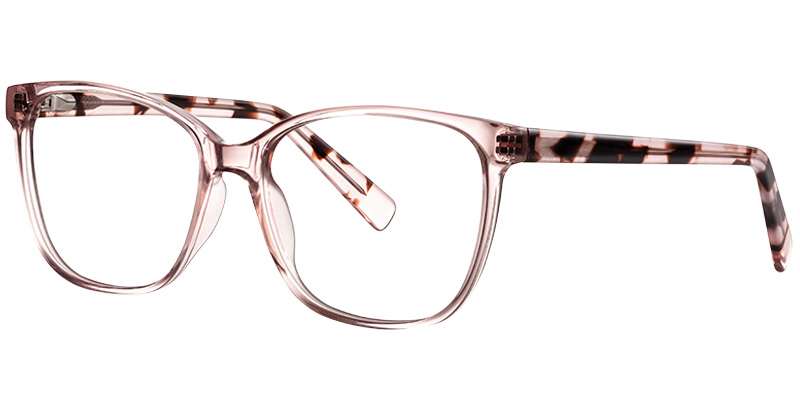 Acetate Square Reading Glasses translucent-pink