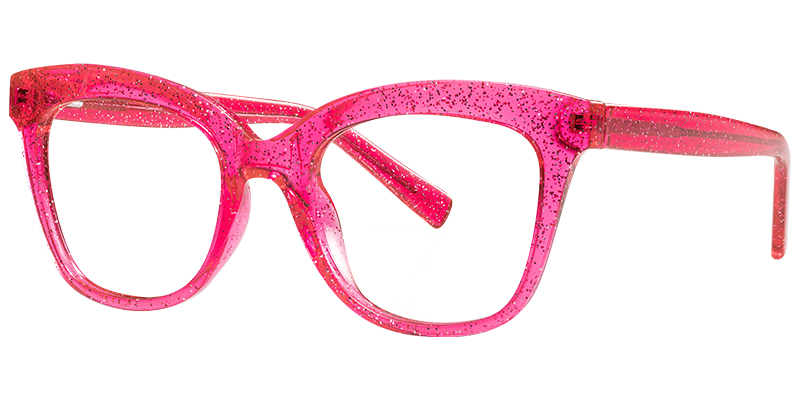 Square Reading Glasses glitter-rose