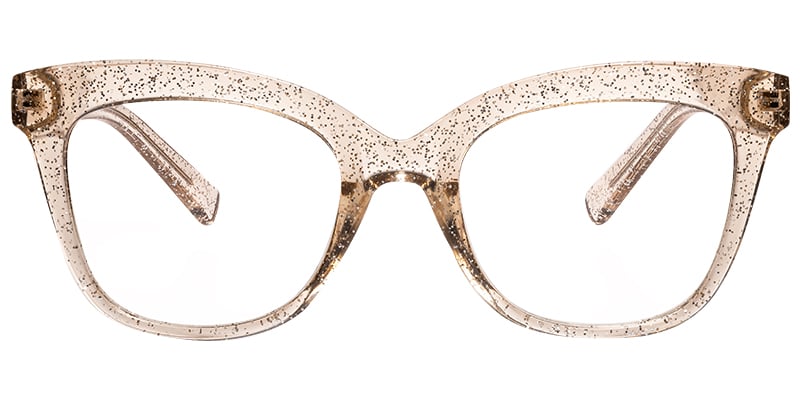 Square Reading Glasses glitter-brown