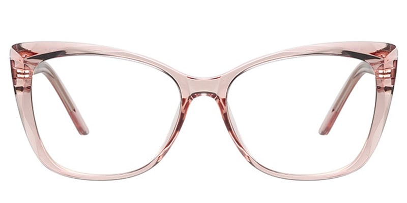 Cat Eye Reading Glasses translucent-pink