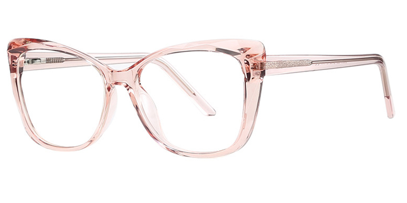 Cat Eye Reading Glasses translucent-pink