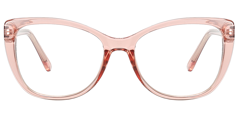 Square Reading Glasses translucent-pink