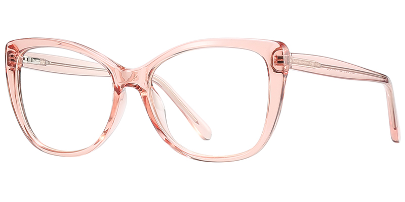 Square Reading Glasses translucent-pink