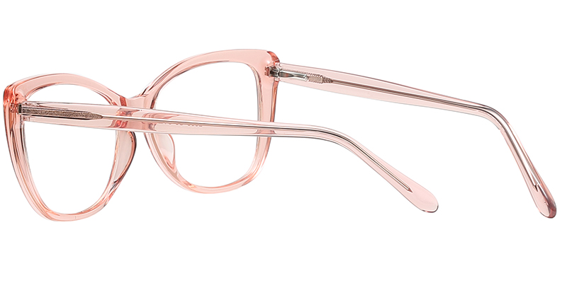 Square Reading Glasses translucent-pink