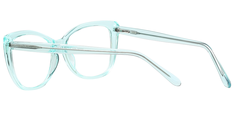 Square Reading Glasses translucent-green