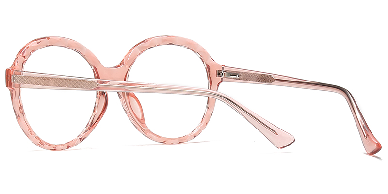 Round Reading Glasses translucent-pink