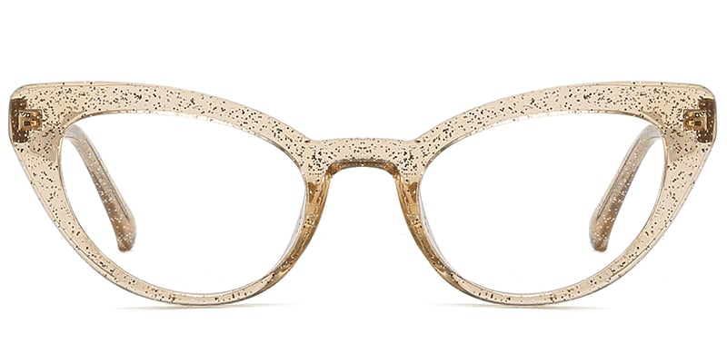 Cat Eye Reading Glasses glitter-brown