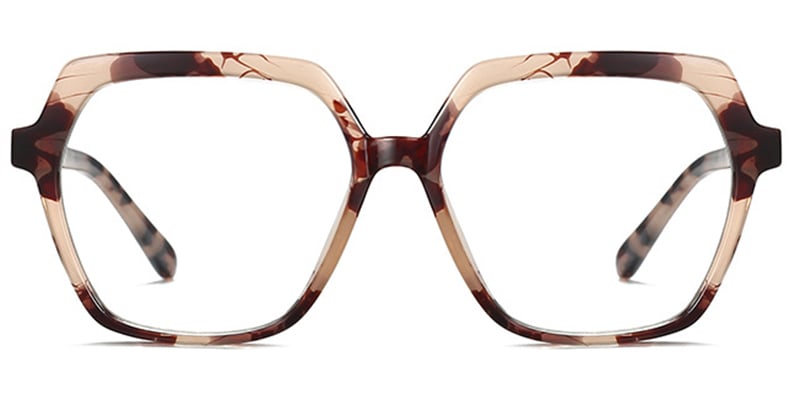 Geometric Reading Glasses pattern-wine_red