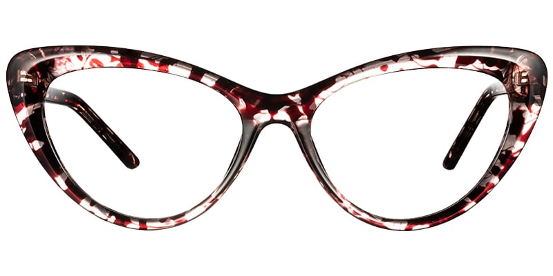 Cat Eye Reading Glasses pattern-red