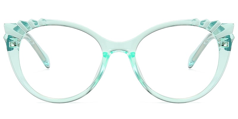 Cat Eye Reading Glasses translucent-green