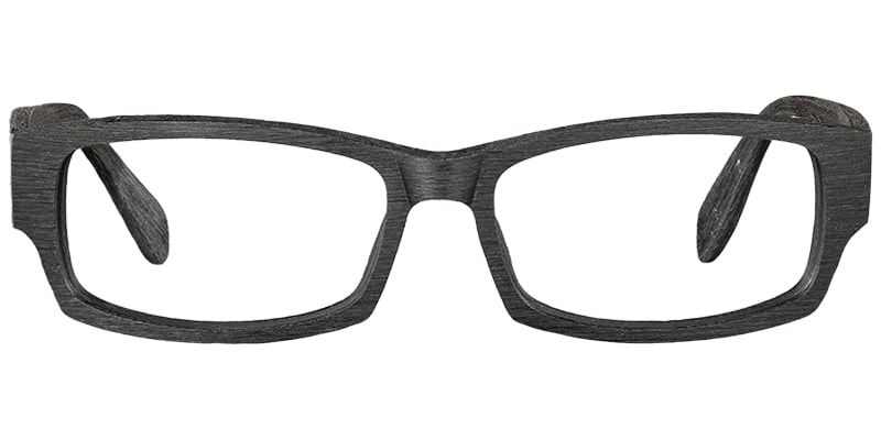 Acetate Rectangle Reading Glasses wood_texture-black