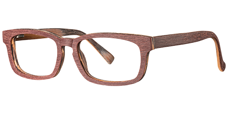 Acetate Rectangle Reading Glasses wood_texture-brown