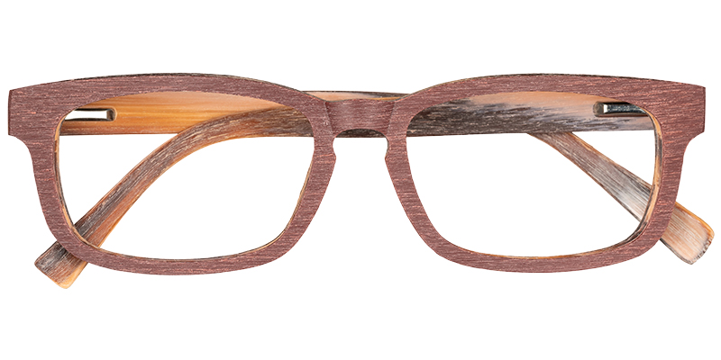 Acetate Rectangle Reading Glasses wood_texture-brown