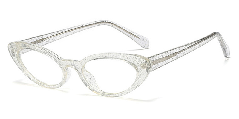 Cat Eye Reading Glasses glitter-white