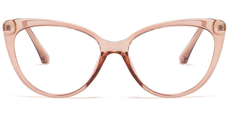 Cat Eye Reading Glasses translucent-brown