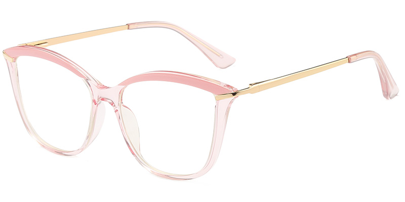 Cat Eye Reading Glasses translucent-pink
