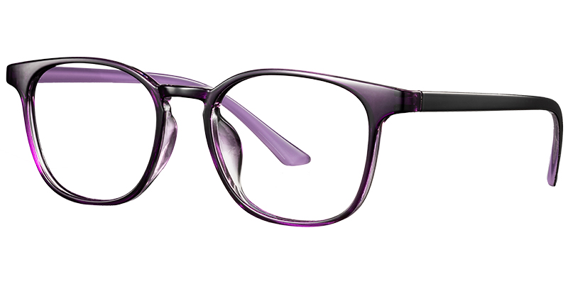Square Reading Glasses translucent-purple