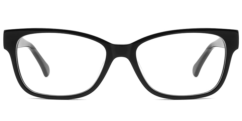 Acetate Rectangle Reading Glasses black