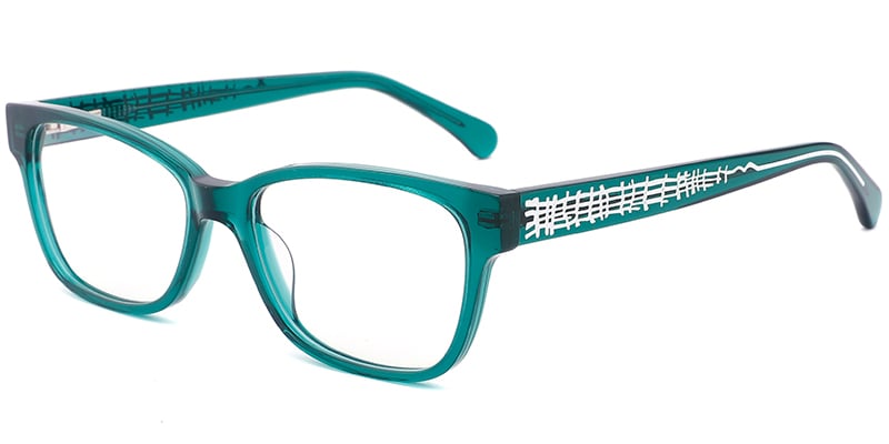 Acetate Rectangle Reading Glasses green