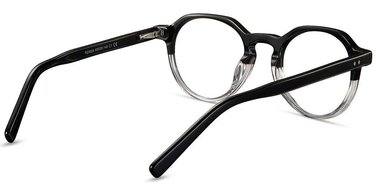 Acetate Oval Reading Glasses translucent-black