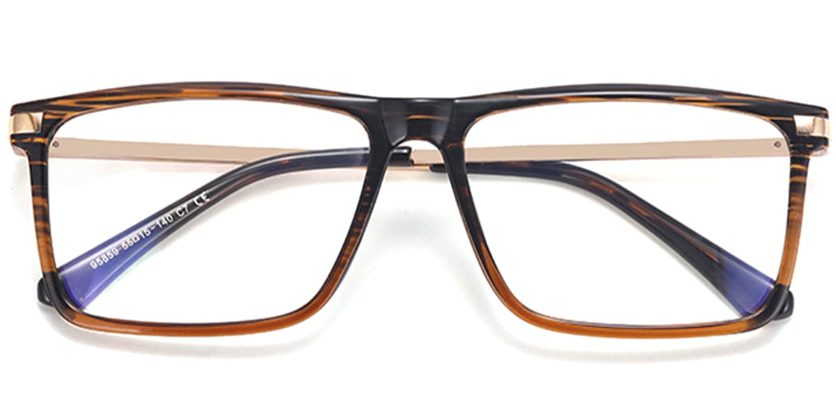 Round Reading Glasses pattern-brown