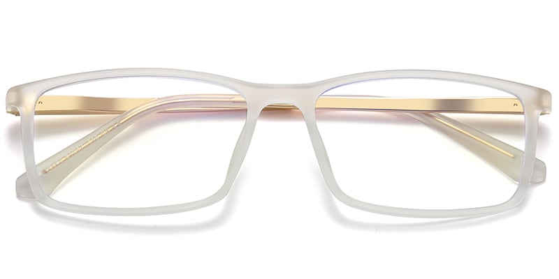 Rectangle Reading Glasses translucent-white