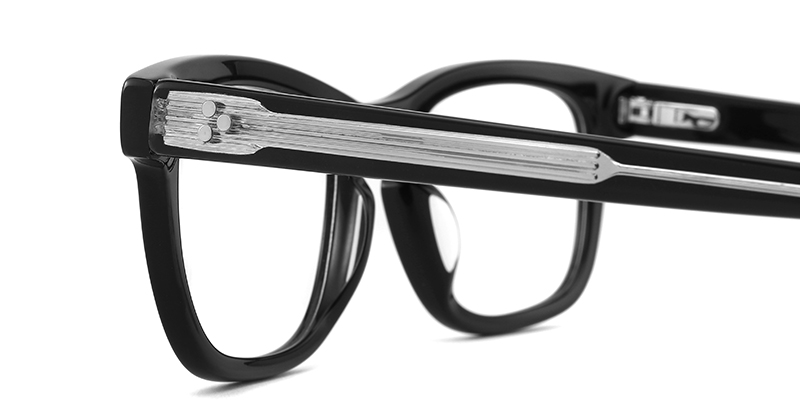 Acetate Rectangle Reading Glasses black