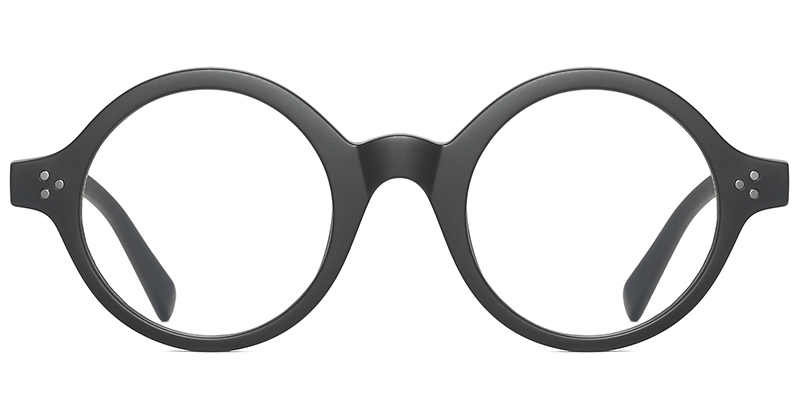 Round Reading Glasses matte-black