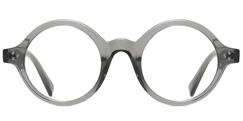 Round Reading Glasses translucent-grey