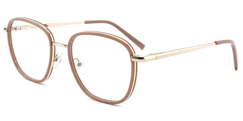 Acetate Round Eyeglasses brown