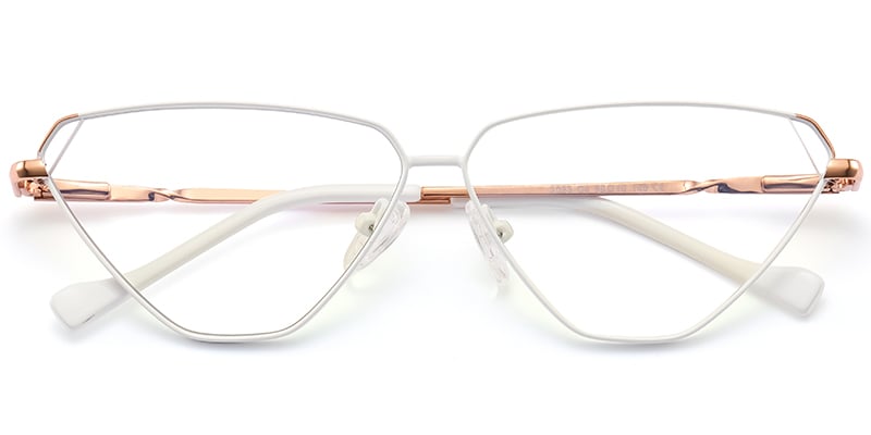 Geometric Reading Glasses white