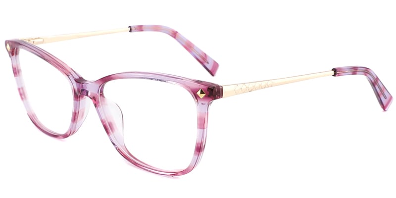 Acetate Metal Oval Reading Glasses wood_texture-pink