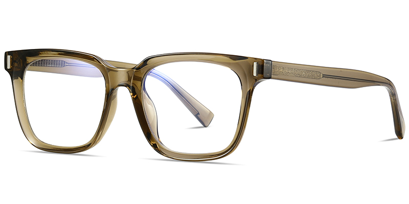 Square Reading Glasses translucent-brown