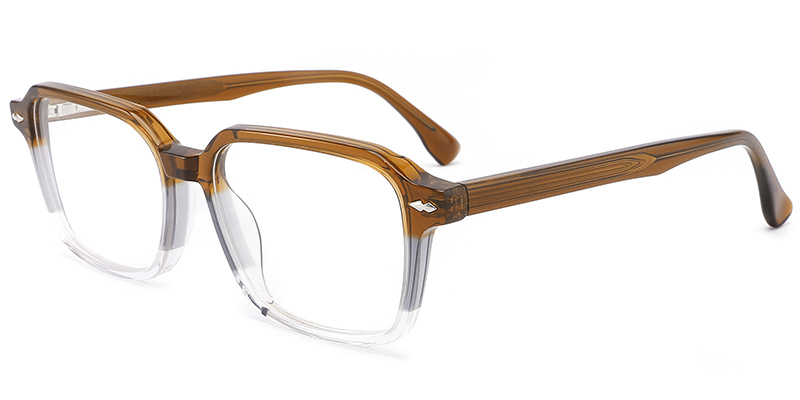 Acetate Rectangle Reading Glasses brown