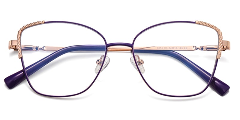 Square Reading Glasses black-rose_gold