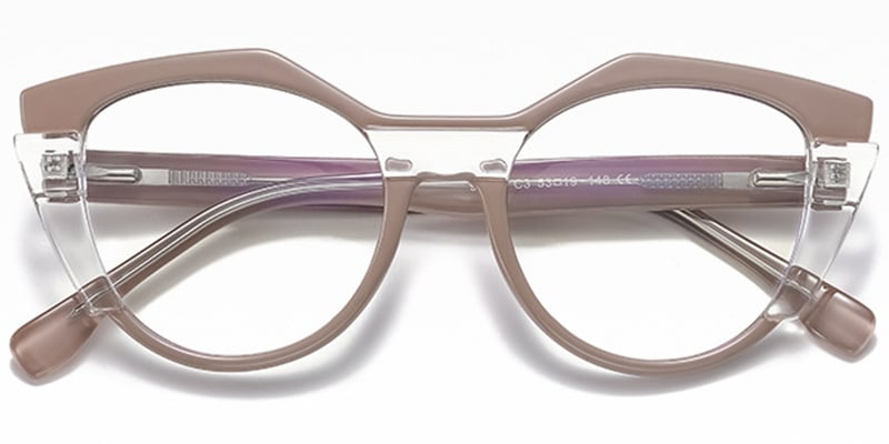 Geometric Reading Glasses brown