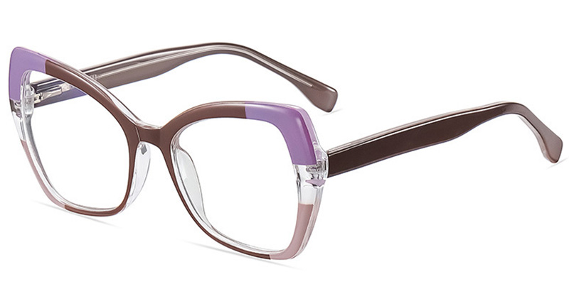 Geometric Butterfly Reading Glasses brown