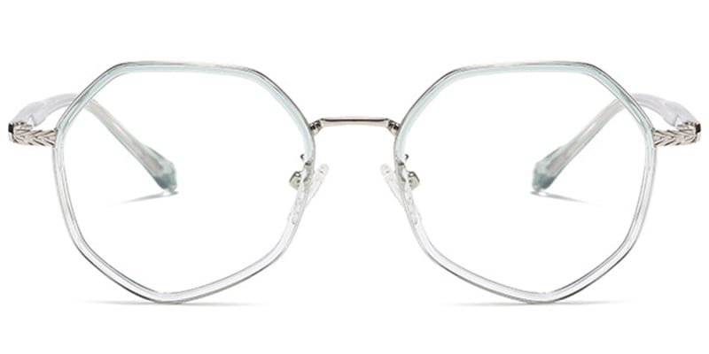 Geometric Reading Glasses green