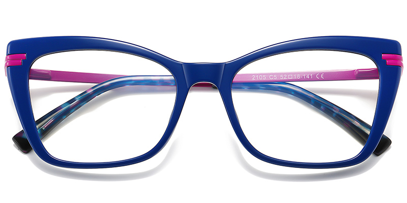 Rectangle Reading Glasses blue