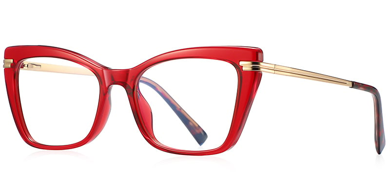 Rectangle Reading Glasses red