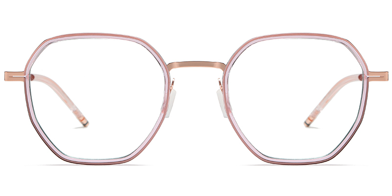 Geometric Reading Glasses translucent-brown