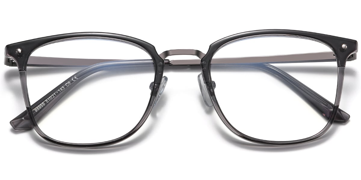 Square Reading Glasses translucent-grey