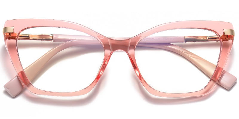 Rectangle Reading Glasses pink