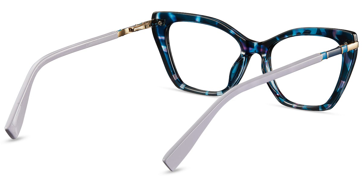 Rectangle Reading Glasses pattern-blue