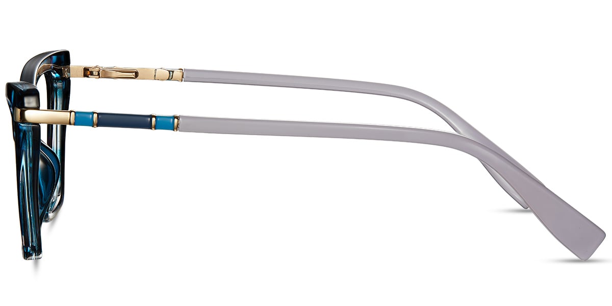 Rectangle Reading Glasses pattern-blue